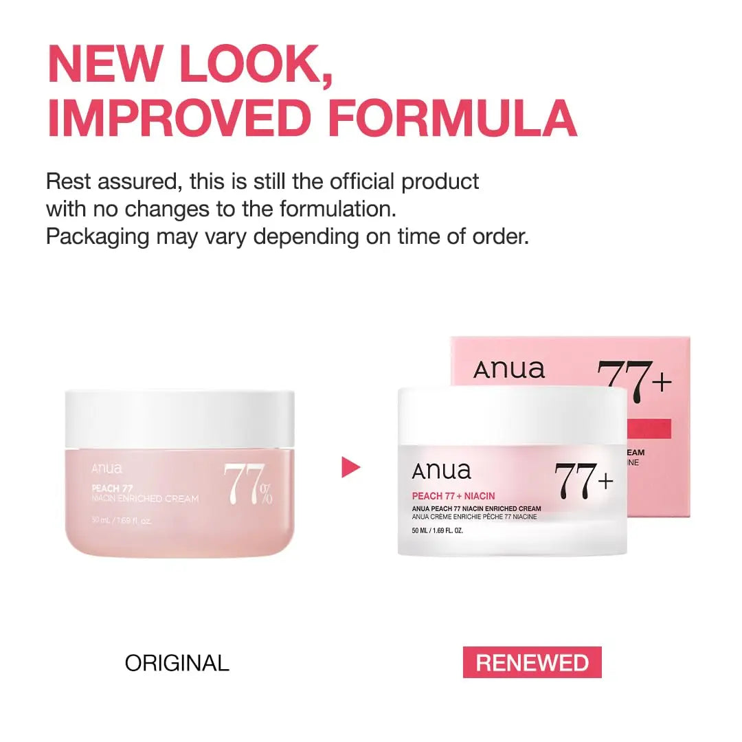 New Anua Hydrating, Moisturizing and Brightening Skin, Improving Dullness and Moisturizing Cream Peach Niacinamide Cream 50ML