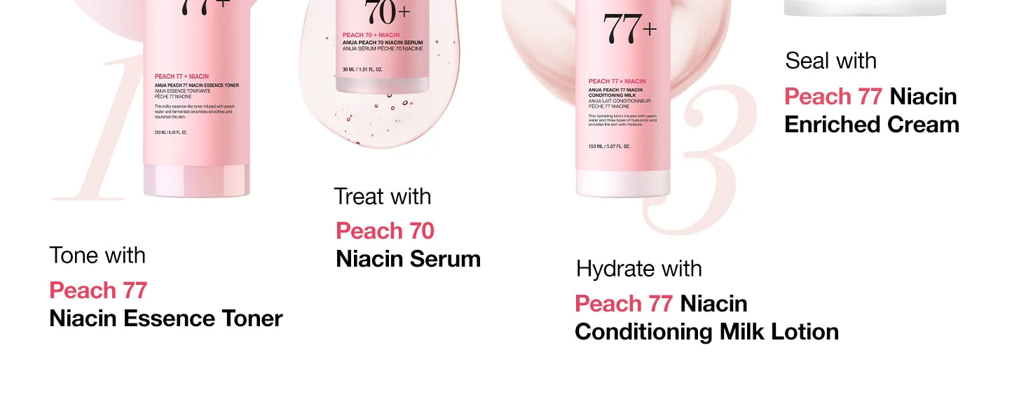 New Anua Hydrating, Moisturizing and Brightening Skin, Improving Dullness and Moisturizing Cream Peach Niacinamide Cream 50ML
